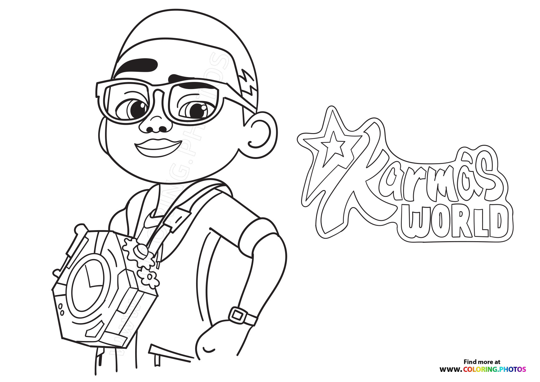 Keys coloring page
