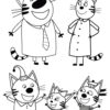 Characters from Kid E Cats coloring page