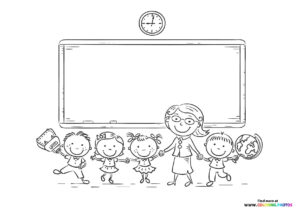 Teacher with Students in Classroom