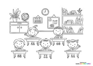 Classroom with Happy Students