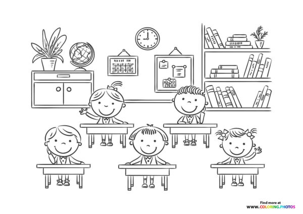 Classroom with Happy Students
