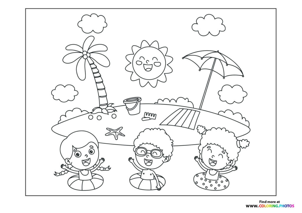 Kids on a beach