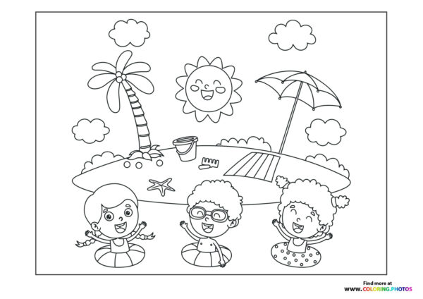 Kids on a beach