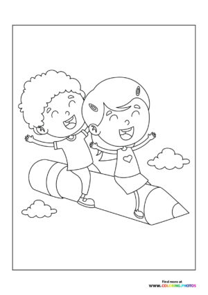 Kids on a rocket