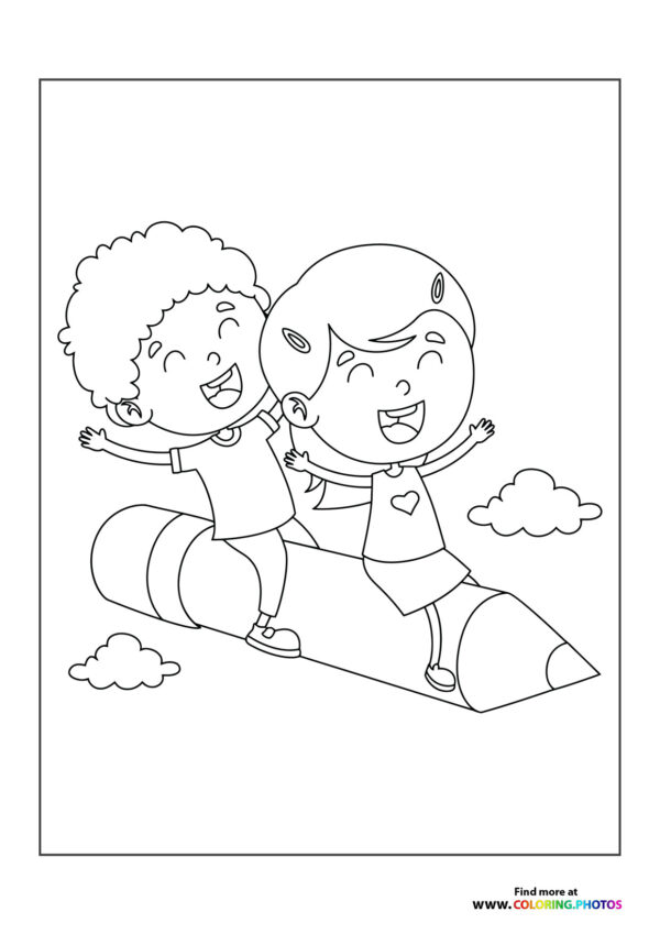 Kids on a rocket