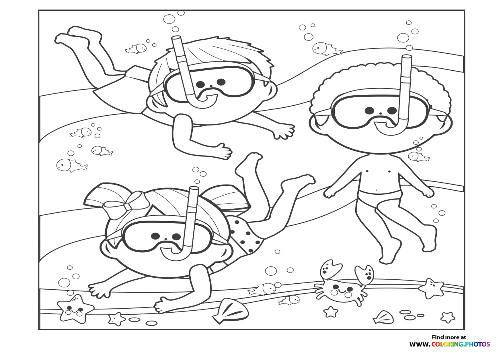 Kids swimming