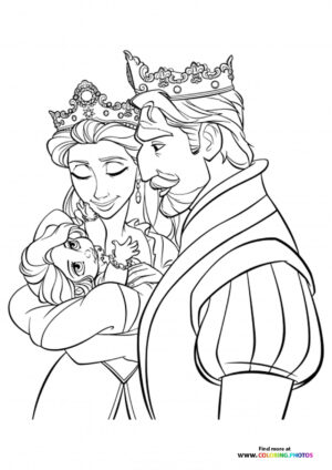 Rapunzel with King and Queen