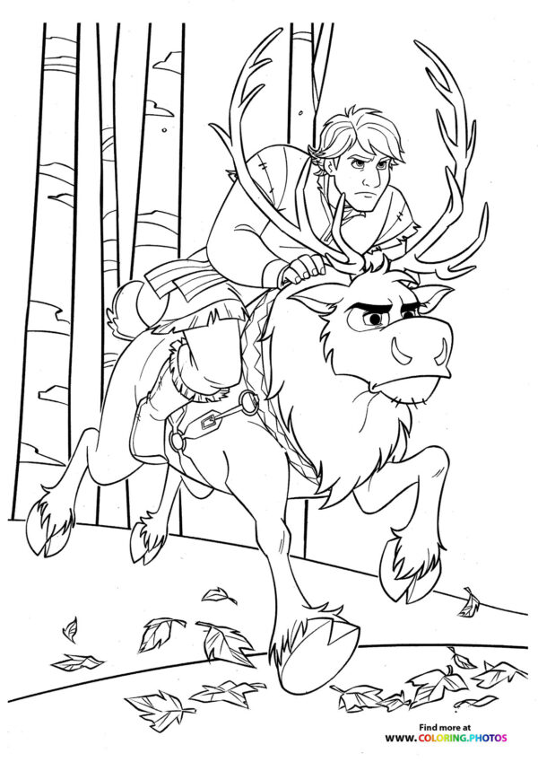 Kristoff and Sven riding