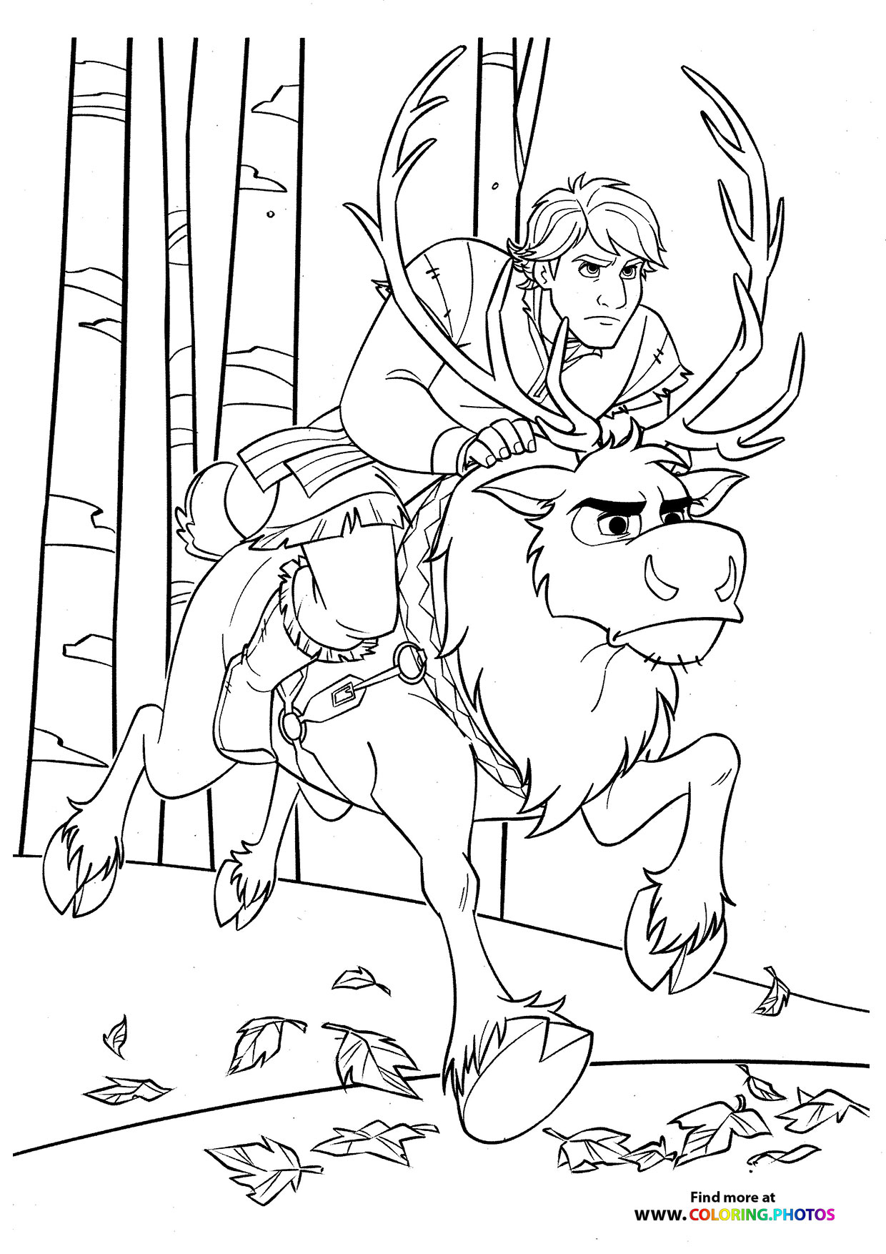 Kristoff and Sven riding