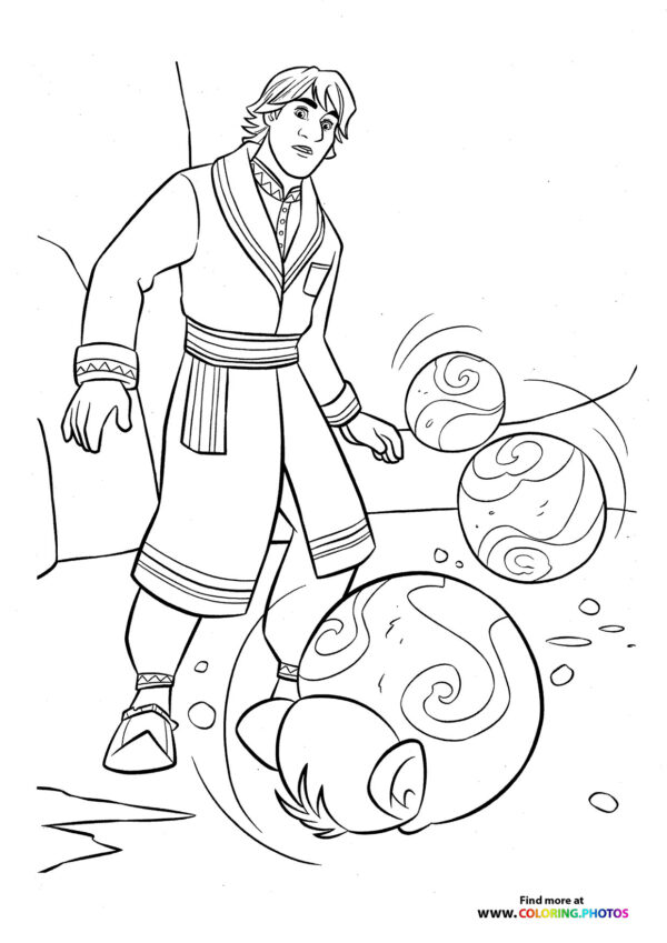 Kristoff with trolls