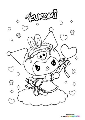 Kuromi on a cloud