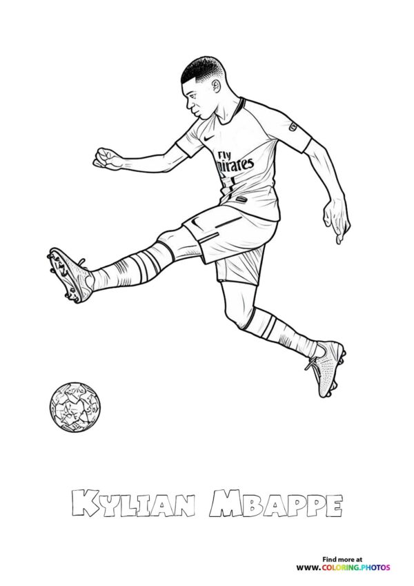Kylian Mbappe kicking