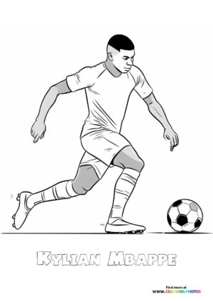Kylian Mbappewith a ball