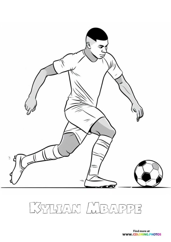 Kylian Mbappewith a ball