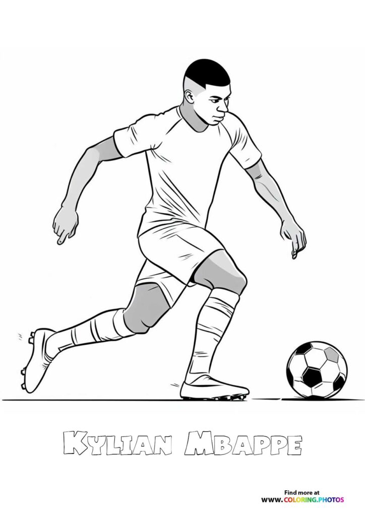 Kylian Mbappewith a ball