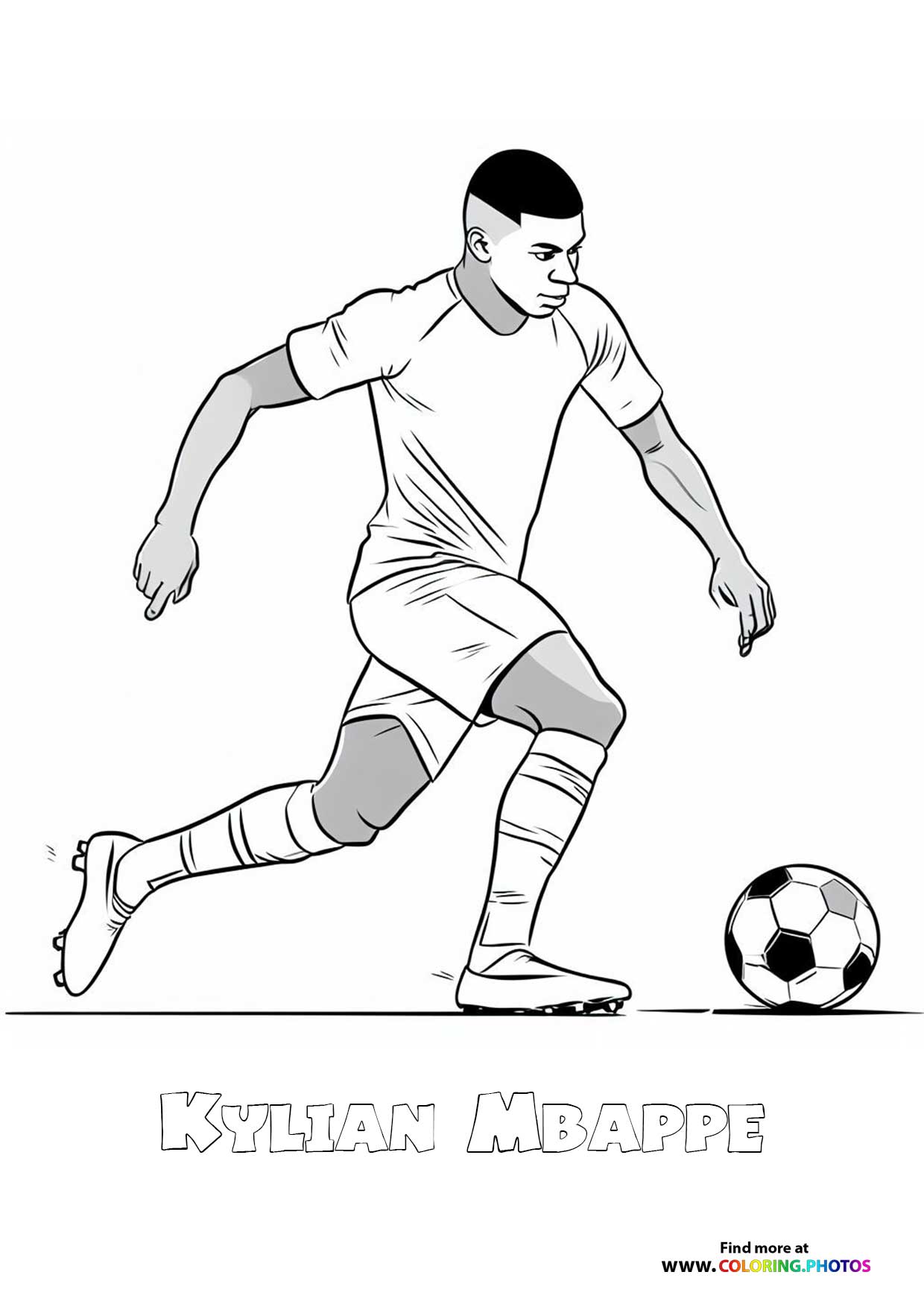 Kylian Mbappewith a ball