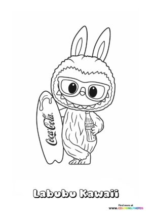 Labubu with Surfboard