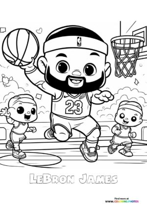 LeBron James dunking