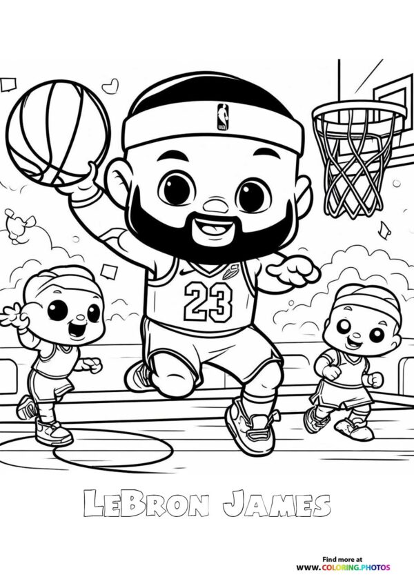 LeBron James dunking