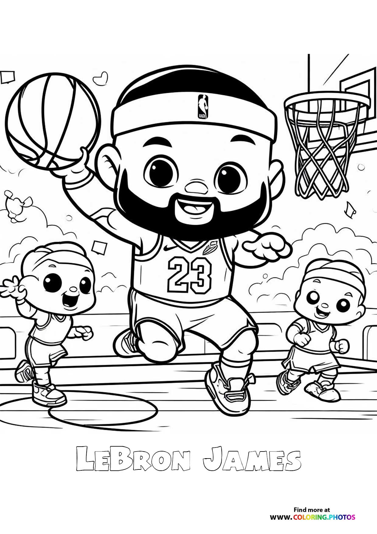 LeBron James dunking