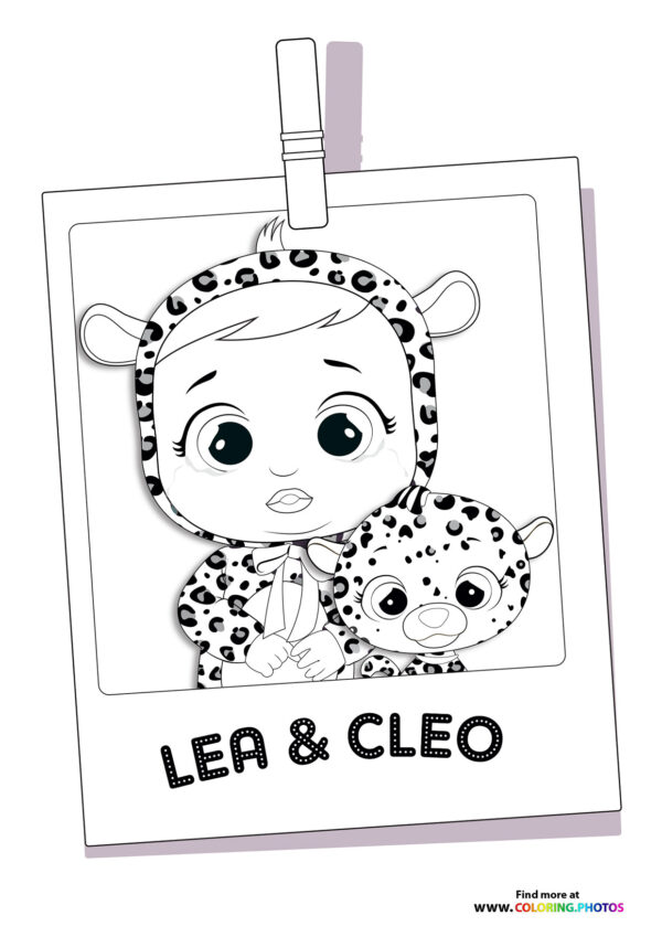 Lala and Cleo - Cry Babies coloring page