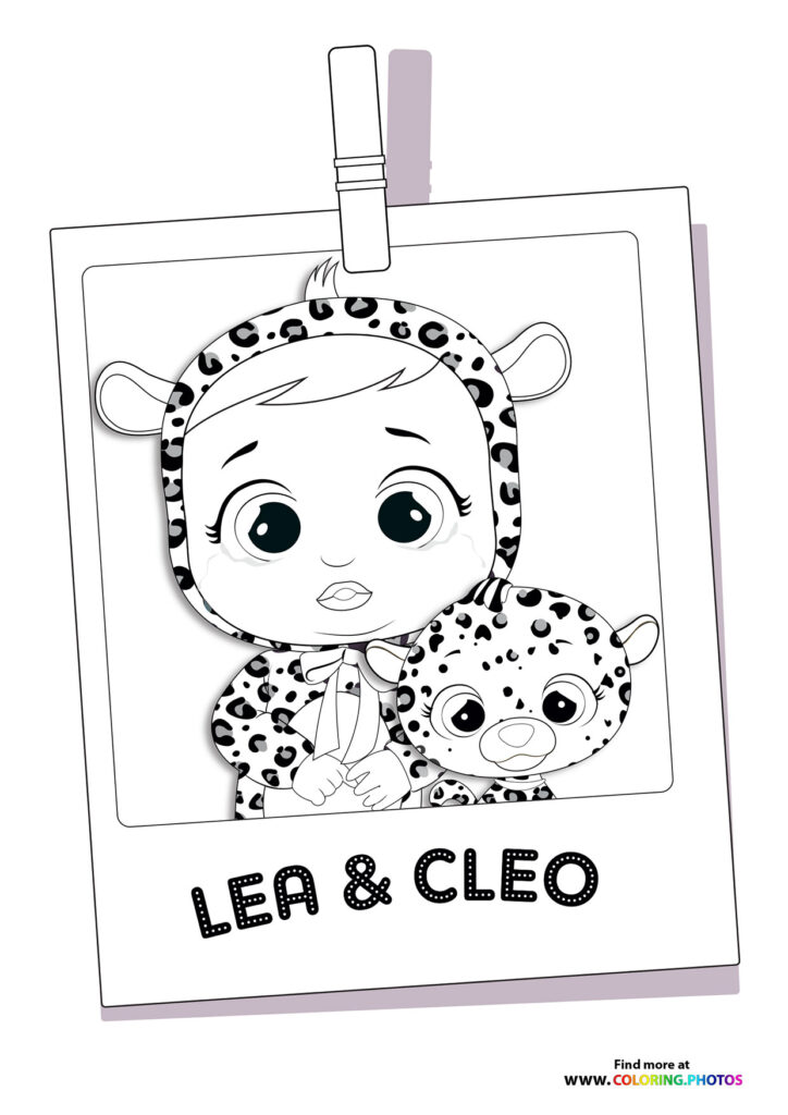 Lala and Cleo - Cry Babies coloring page