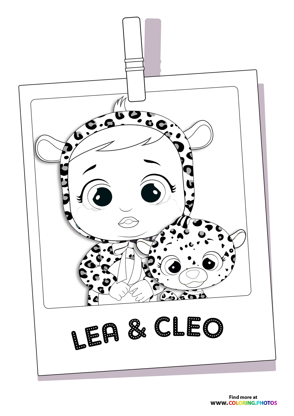 Lala and Cleo - Cry Babies coloring page