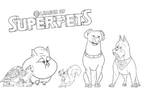 DC League of Super-Pets Title with Characters