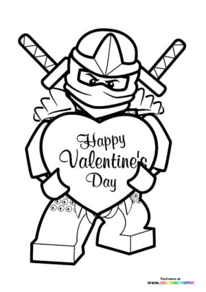 Ninja Warrior with Valentine Heart