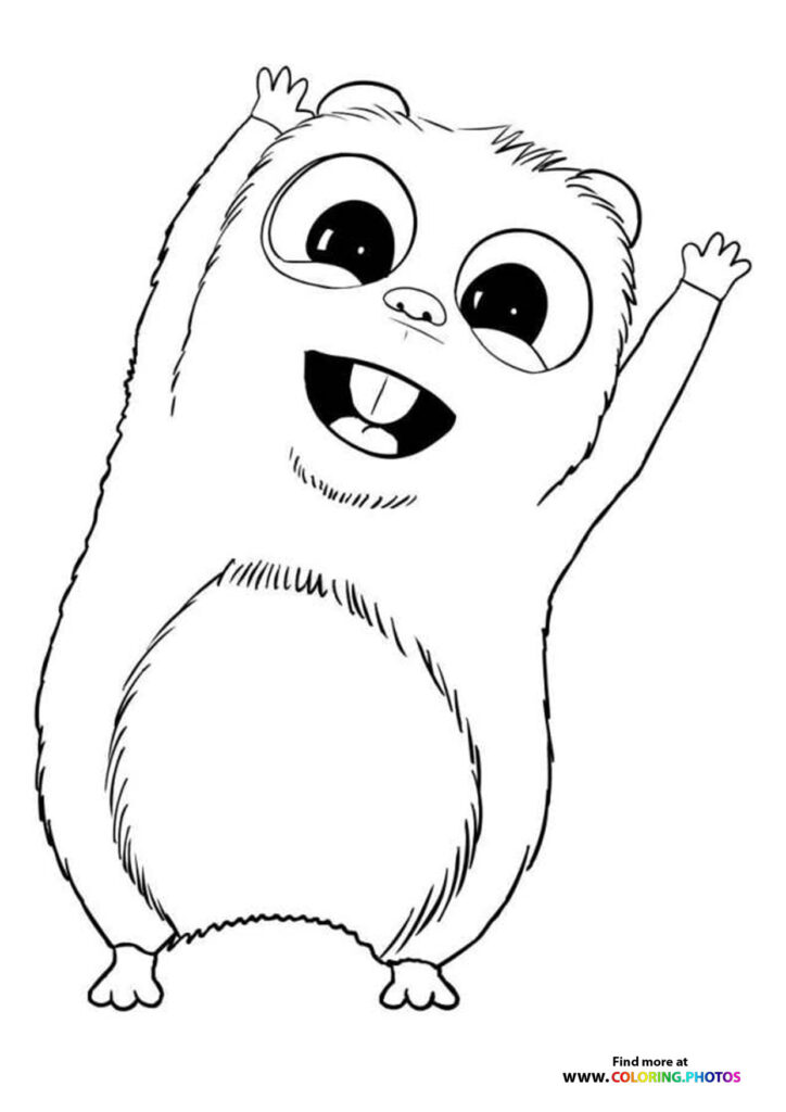 Lemming waving coloring page