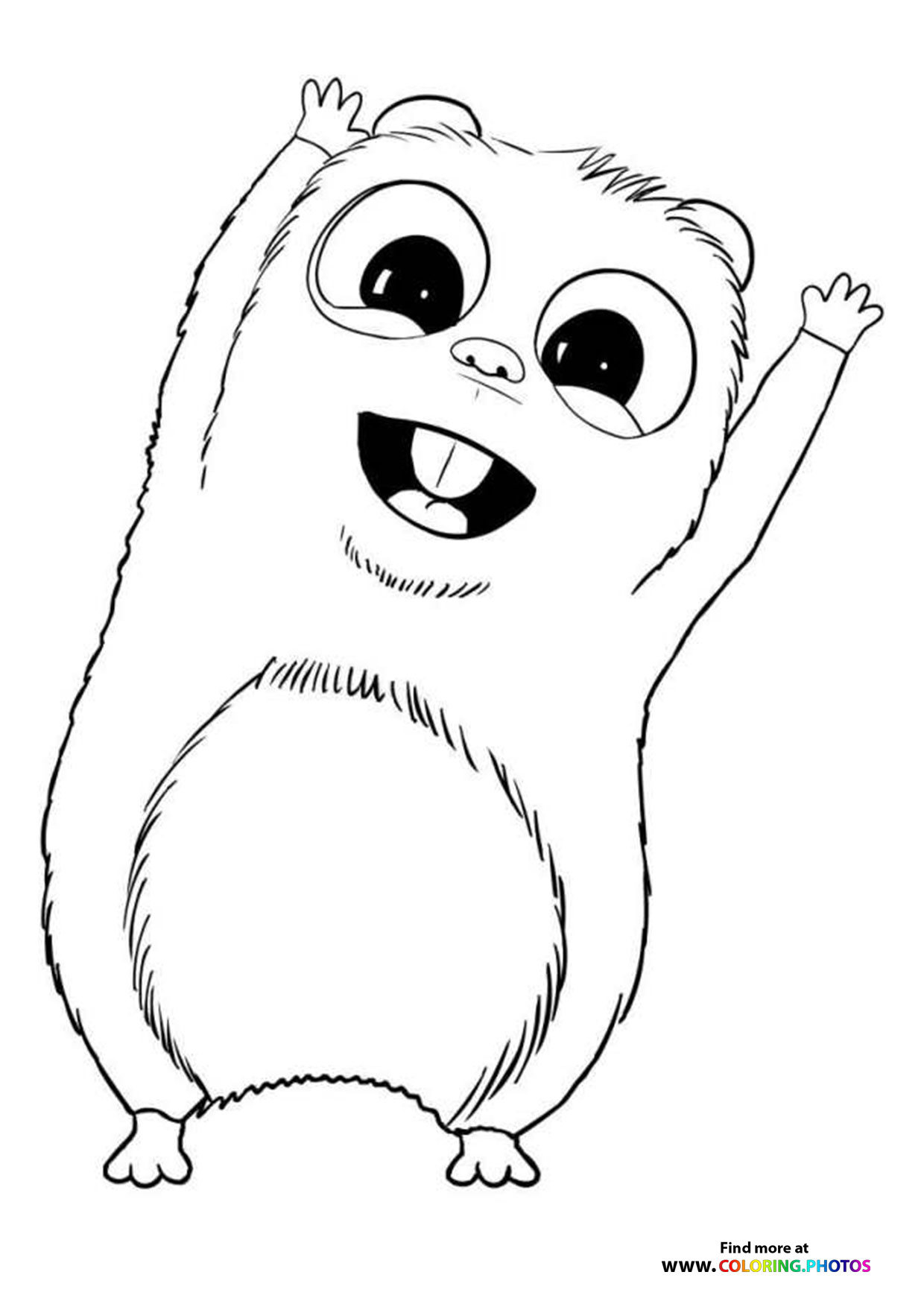 Lemming waving coloring page