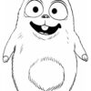 Lemming smiling coloring page