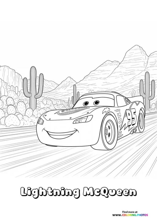 Lightning McQueen in the desert