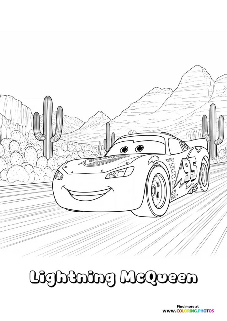 Lightning McQueen in the desert