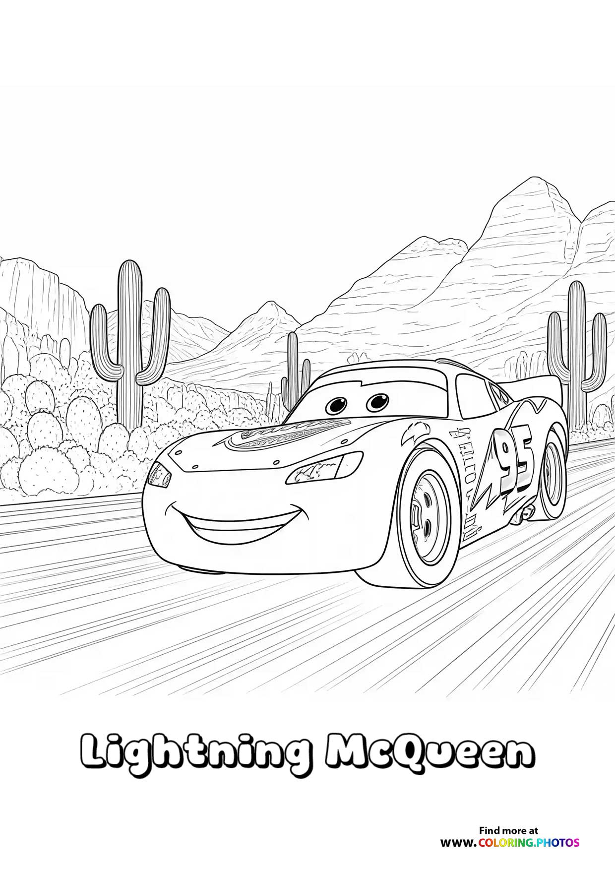 Lightning McQueen in the desert