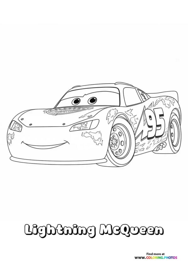 Lightning McQueen posing for a photo