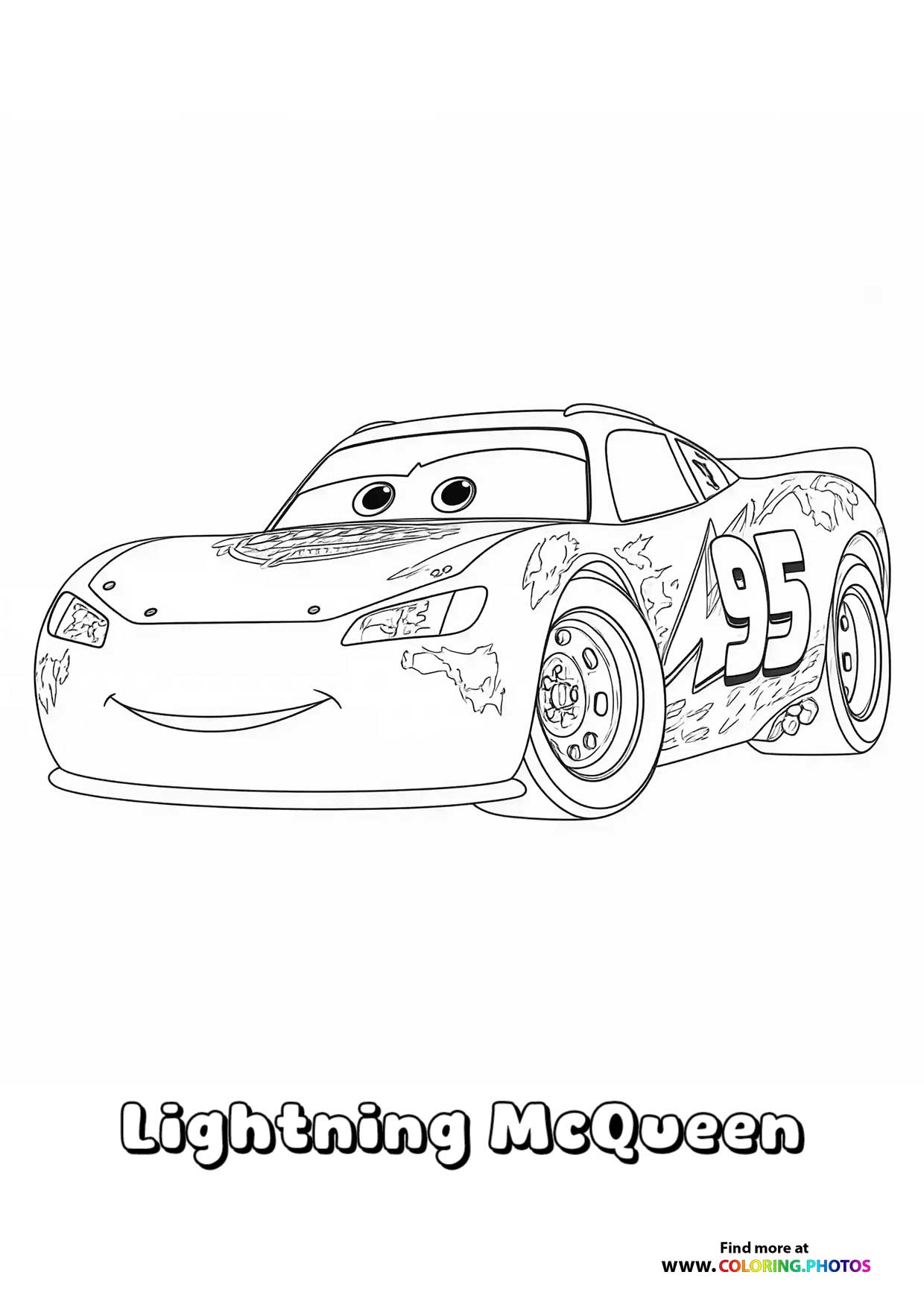 Lightning McQueen posing for a photo
