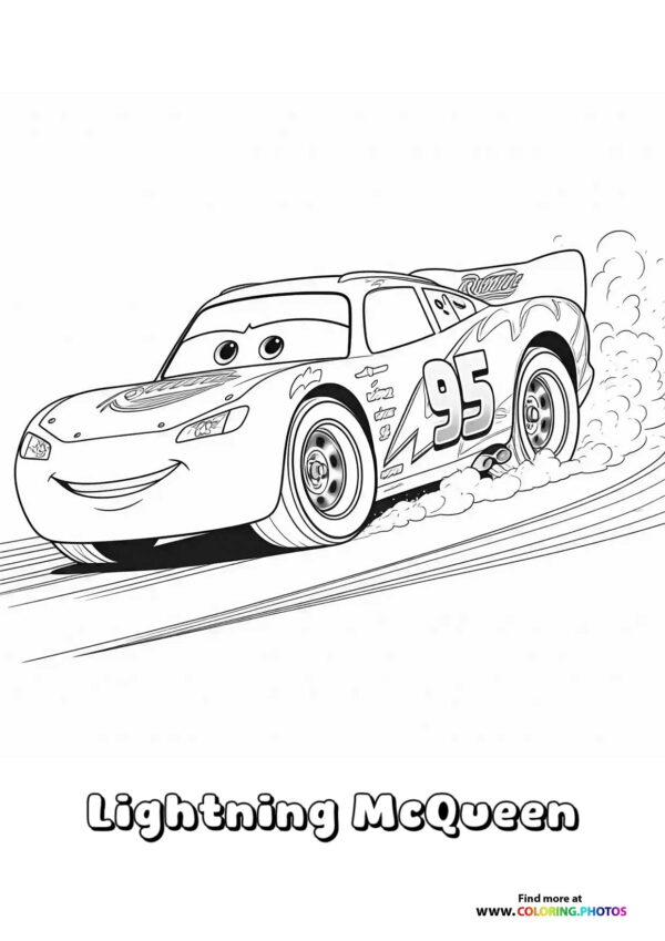 Lightning McQueen riding