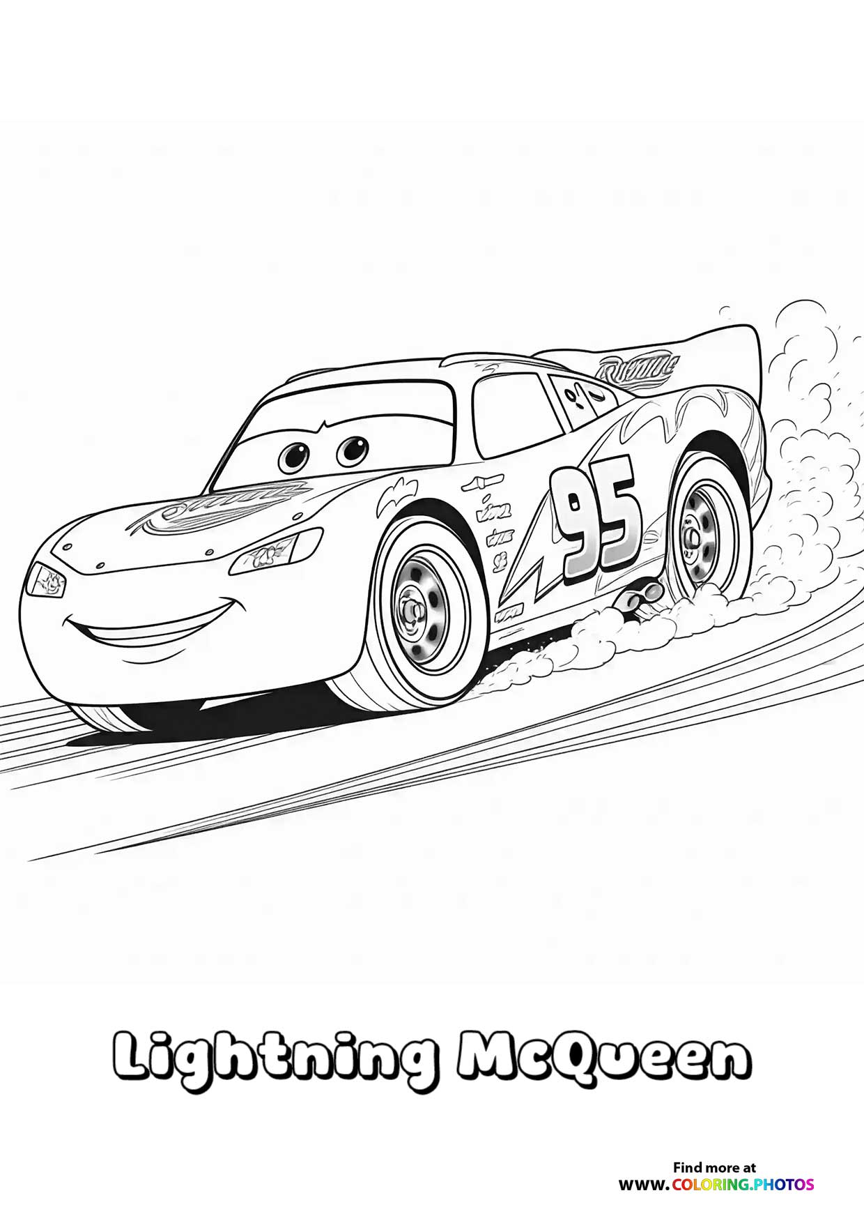 Lightning McQueen riding