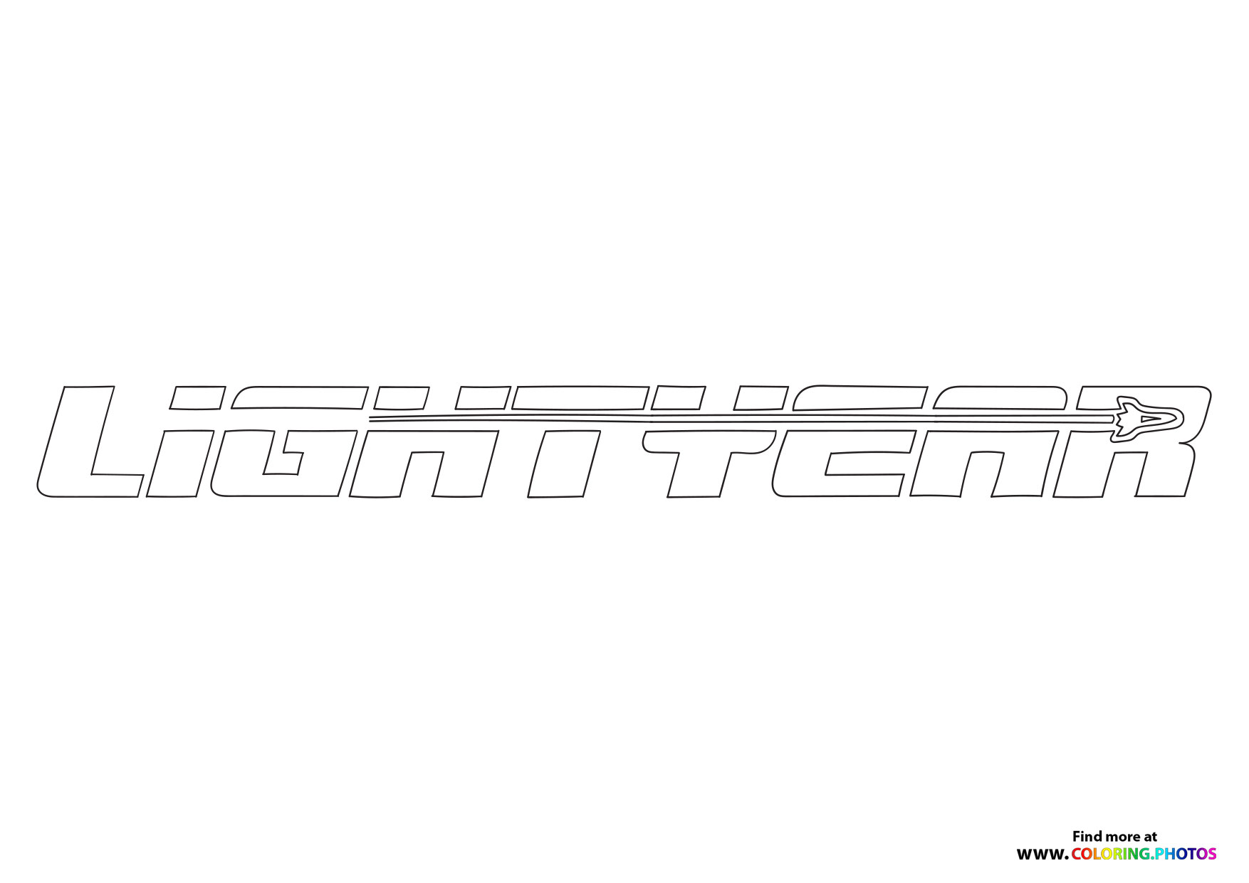 Lightyear logo coloring page
