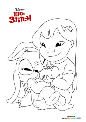 Lilo Holding Stitch