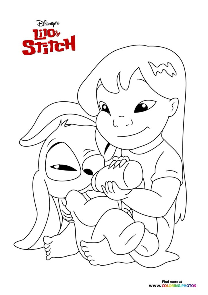 Lilo Holding Stitch