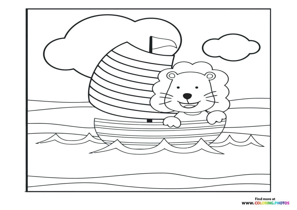 Lion on a sea