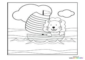 Lion on a sea