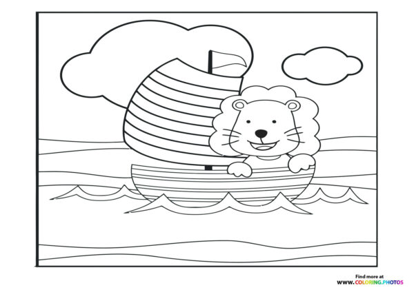 Lion on a sea