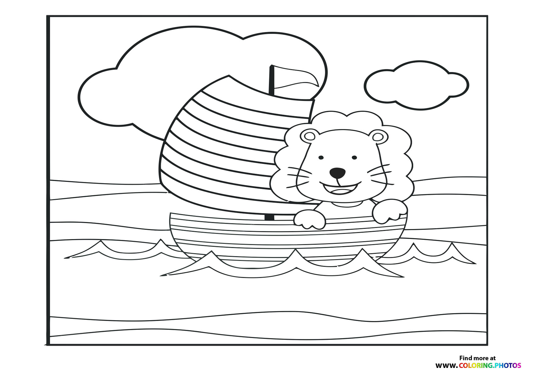Lion on a sea