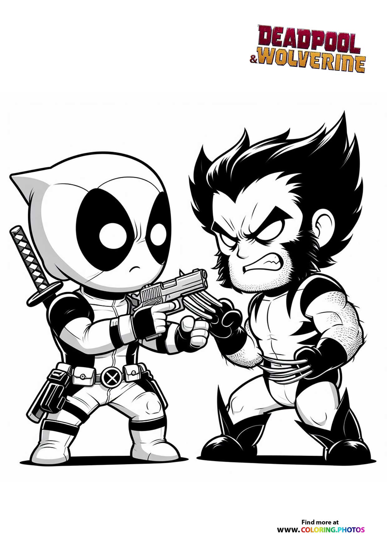 Deadpool & Wolverine Cartoon Duo