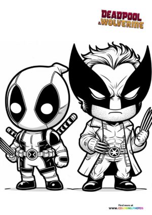 Deadpool and Wolverine Chibi