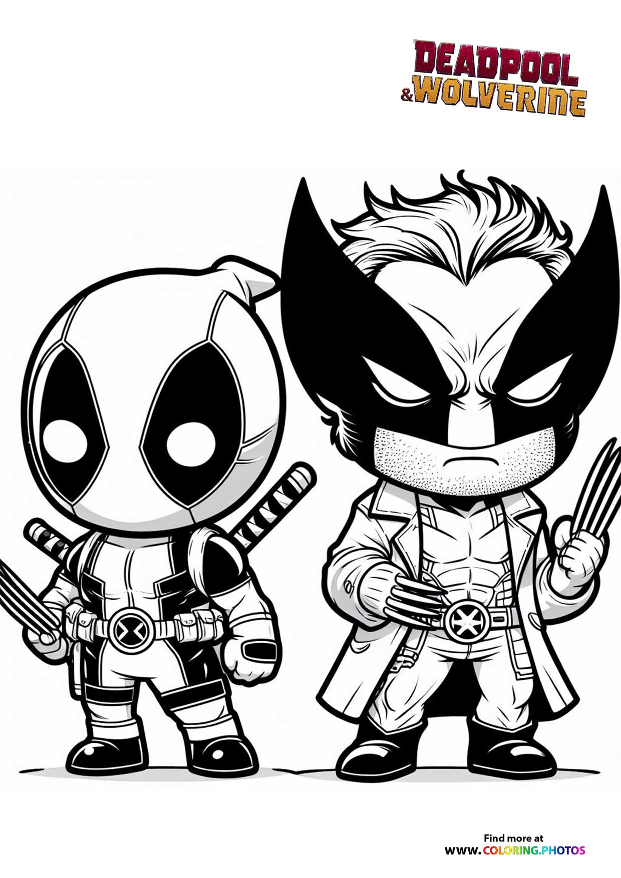 Deadpool and Wolverine Chibi