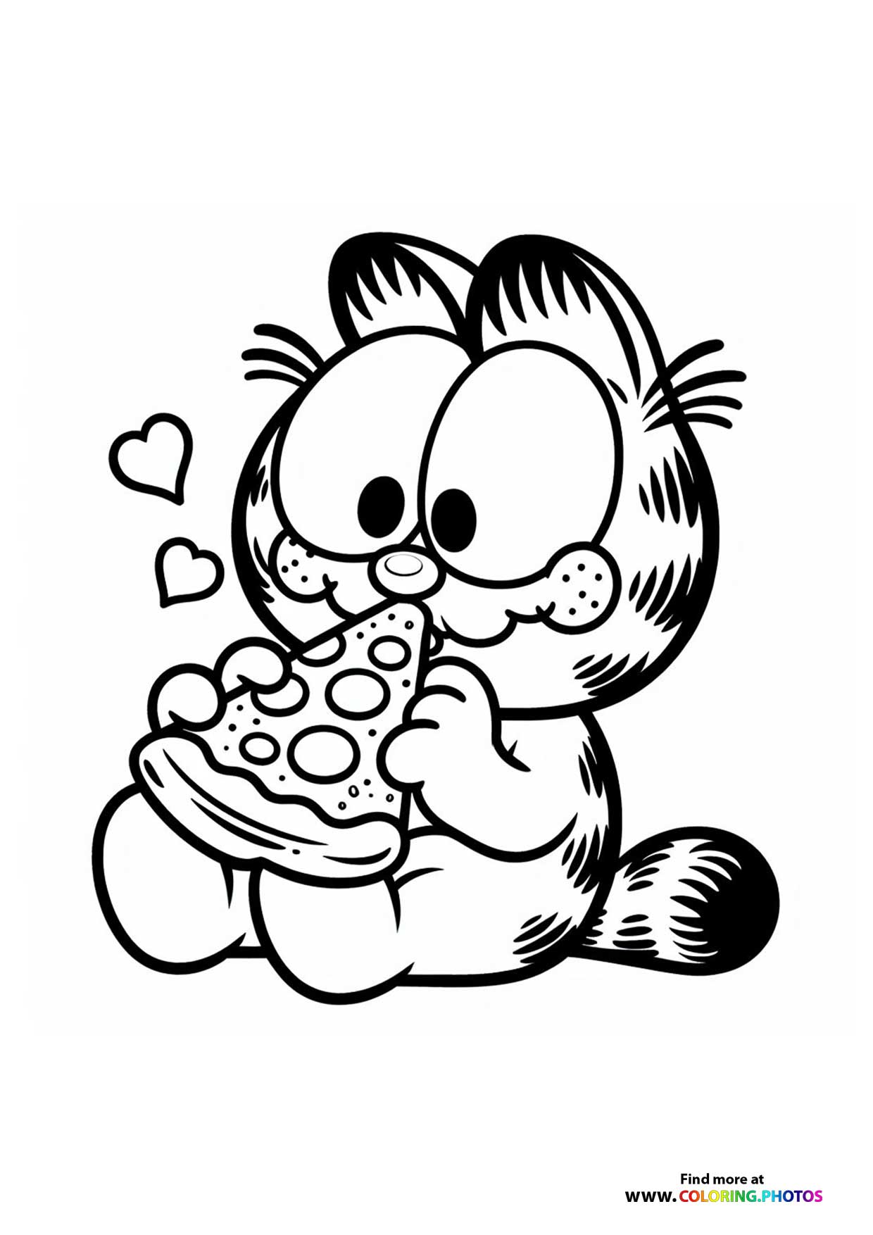 Garfield Eating Pizza